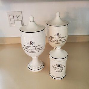 NO LONGER AVAILABLE - SET OF PHARMACEUTICAL CANNISTERS (3)